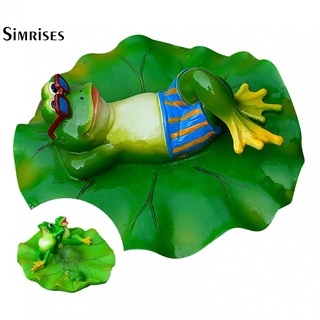 Si estatuas de rana resistentes animadas estatuas de rana imitativas flotantes para tanque