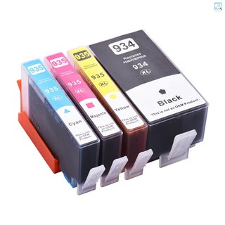[Opp Stock] cartucho de tinta Compatible con 934 935 934XL 935XL de alto rendimiento Compatible con HP Officejet Pro 6230 6830 6835 Officejet 6815 6812 6820 impresora 4-Pack (1 negro, 1 cian, 1 Magenta, 1 amarillo)