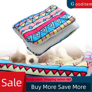 Gooditem - manta de lana de Coral con estampado de geometría para el hogar, cachorro, gatos, perro, manta