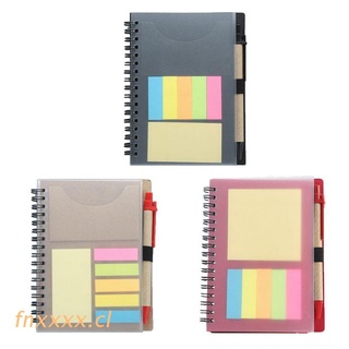 fnxxxx notas adhesivas creativas bloc de notas kawaii papelería diario cuaderno con bolígrafo suministros escolares de oficina regalo para estudiantes