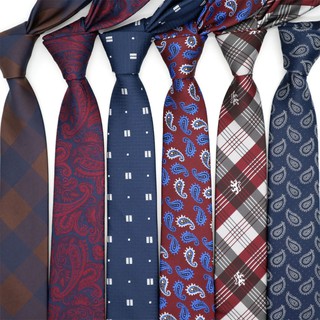 6cm rayas para hombre estrechas corbatas flacas de seda lazo de moda para fiesta de boda (7)