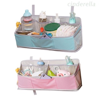 Cind Baby Care Essentials - bolsa de almacenamiento para cuna, organizador para colgar ropa, juguetes, pañales, bolsillo