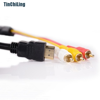 [Tinchiling] Adaptador de Cable Hdmi macho a 3 Rca de Audio de vídeo Av M para 1080P Hdtv [caliente] (1)