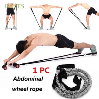 inezes durable rueda cuerdas abdominal estiramiento tire de la cuerda accesorios de la rueda de fitness ejercicio estiramiento de látex