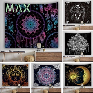 MAX Decoración De Pared Mandala Del Hogar Colgante Tapiz Dormitorio Arte Colgando Tela De Fondo Digital Cuadrado