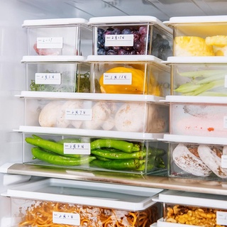 1 recipiente de plástico transparente para frigorífico, almacenamiento de alimentos, con tapa sellada, caja de almacenamiento de alimentos (2)