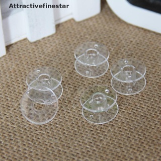 [afs] 100 bobinas de hilo transparentes de plástico vacío bobinas para máquina de coser, carrete de manualidades, atractivefinestar (5)
