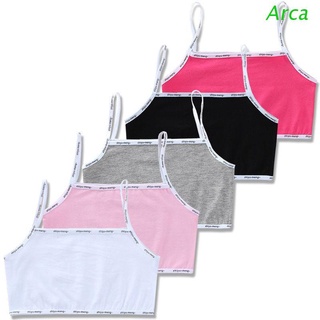 arca 5 unids/lote niñas sujetador 8-16 años algodón adolescentes ropa interior de verano niños chaleco (1)