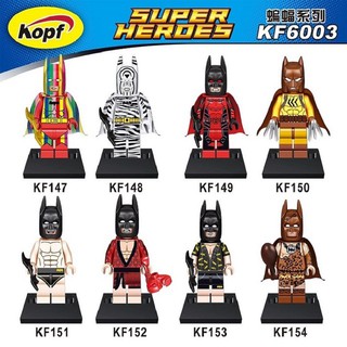 kf6003 kf148 compatible con lego marvel minifiguras juguete dc película arkham caballero joker batman nigtwing robin bloques de construcción juguetes de niños