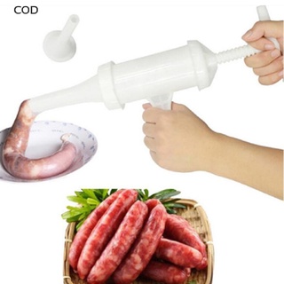 [cod] máquina de relleno de salchichas manual salami maker carne relleno boquilla embudo conjunto caliente