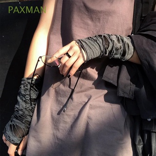 paxman accesorios guantes sin dedos deporte agujero manopla punk guantes mujeres hombres hueco estilo punk unisex cosplay roto hendidura/multicolor