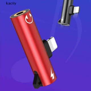 kaciiy para iphone 8 7 plus x lightning a 3,5 mm aux cargador jack adaptador cl