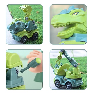 Los niños dinosaurio excavadora de transporte de coches juguetes volcado camión vehículo juguetes de dinosaurio juguetes para niños navidad (7)
