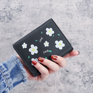 Linda versión de flores de las señoras pequeña cartera de las mujeres corto Tri-fold monedero de la tarjeta caso cartera (4)