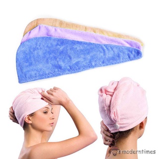 🙌 MT mujeres sombrero de secado de pelo maquillaje cola de caballo titular señora absorbente de agua toalla de microfibra gorro de baño LYOS (1)