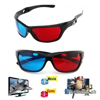 [TIME2] 3D Glasses Red Blue Black Frame For Dimensional Anaglyph TV Movie DVD Game