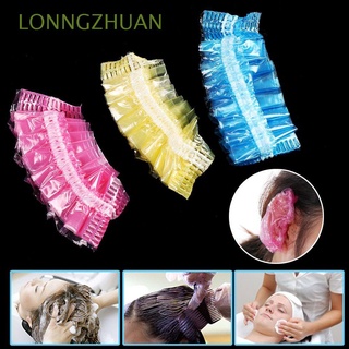 LONNGZHUAN Salon One-off Earmuffs Cleaning Bath Shower Disposable Ear Cover Plastic Bag Hair Dyeing Tool Waterproof Transparent Ear Protector Caps/Multicolor