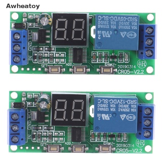 Awheatoy Multifunction digital time infinite delay switch timer relay module dc5v12v24v *Hot Sale