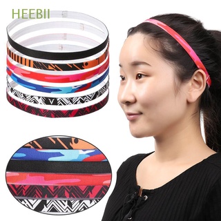 HEEBII Fashion Fitness Headband Gym Sport Hairband Yoga Sweatband Outdoor Stripe Print Anti-slip Elastic Stretch Unisex Running Headwear