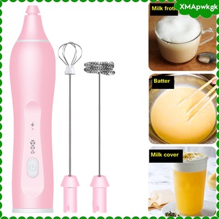 Milk Frother for Lattes Whisk Drink Mixer USB Rechargeable 3-Speed Adjustable