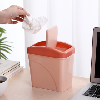 escritorio mini papelera puede mecedora tapa de basura caja de basura dormitorio cubos de reciclaje
