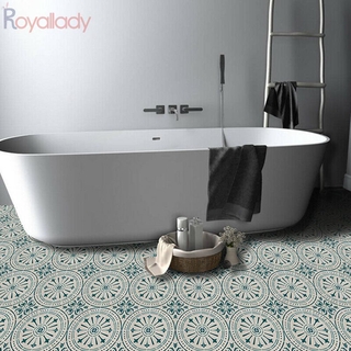 Pegatina de piso de baño cocina impermeable a prueba de moho PVC verde azulejo escalera a prueba de humedad sala de estar Durable (4)