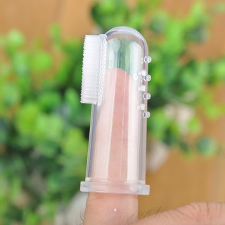Sunny: cepillo de dientes de silicona suave para dedo de bebé, masajeador de goma, con caja, Material de silicona (3)
