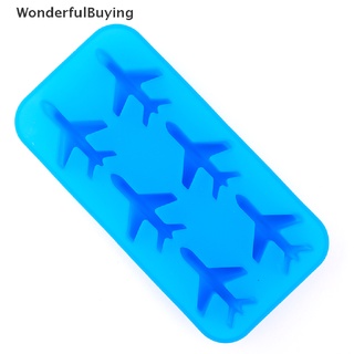 [wonderfulbuying] Molde de bola de cubo de hielo de silicona 3d en forma de avión, molde de Chocolate (4)