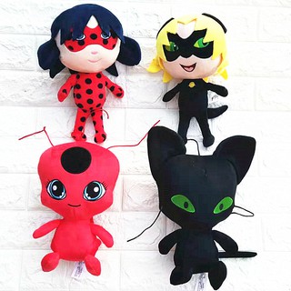 <disponible> 25-28cm milagroso mariquita gato noir juguetes de peluche lady bug adrien marinette plagg tikki peluche animal muñeca (1)