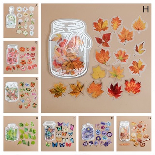 Qinjue 35pcs papelería pegatinas decorativas etiqueta Scrapbooking pegatinas flor mariposa transparente planificador hoja diario mascota (2)