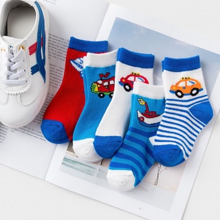 DAY 5 Pairs Baby Socks Warm and Comfortable Kids Socks Colourful Cartoon Boys Girls Cotton Socks (4)