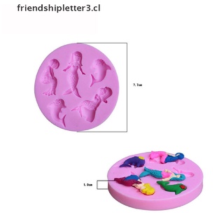 【friendshipletter3.cl】 mermaid silicone fondant cake mould decorating mold chocolate baking tool . (9)