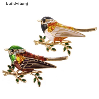 construir broche de pájaro esmalte pin cristal rhinestone animal broche pin ropa joyería.