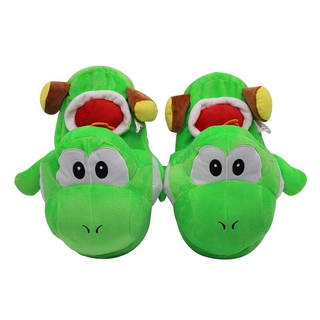 Super Mario Yoshi Zapatillas De Felpa Verde Auksiron Zapatos De Interior
