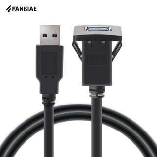 Cable de montaje A ras de coche de 1 m/3.3 pies de un solo puerto USB3.0 A macho A USB3.0 A hembra