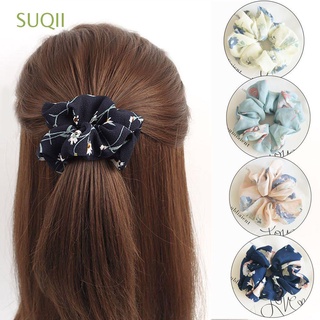 suqii mujeres floral banda de pelo flor scrunchie cuerda elástica accesorios accesorios anillo de tela ponytail titular