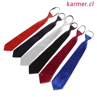 kar3 mens pretied color sólido esmoquin formal ajustable cremallera corbata más fácil elegante