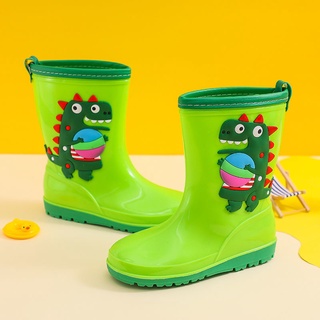 Niños zapatos de lluvia niña antideslizante impermeable tubo alto de la escuela media de los niños de la escuela primaria s: dgsjljx.my9.25 (3)