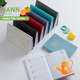 Yann Efficiency Manual 2022 planificador diario versión en inglés Agenda 365days A7 Habit horarios oficina suministros escolares papelería cuaderno objetivos/Multicolor