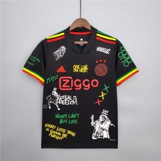 AJAX Third Away Black Football Jersey Bob Marley Versión Del Juego Camiseta