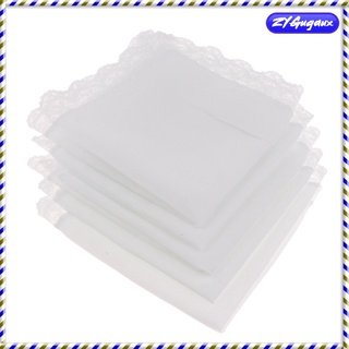 5pack de algodón puro blanco bolsillo cuadrado hankies pañuelo para hombres mujeres