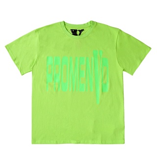2021 vlone moda hip-hop calle skateboarding camiseta suelta hombres y mujeres fresco algodón top verde manga corta t-shirt