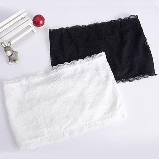 Women's Lace Thin Seamless Strapless Tube Tops Lightproof Vest Underwear Tube Tops (1)
