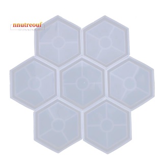 8 moldes hexagonales de silicona para posavasos, moldes de resina de silicona, moldes epoxi para fundición con resina, hormigón, cemento