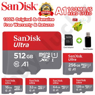 Tarjeta de memoria sandisk Ultra A1 clase 10 Micro SD - 16GB/32GB/64GB/128GB (máx. R: 120MB/s NO SD ADPATER)