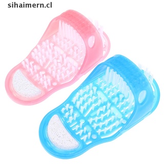 SIHAI 1pc Plastic Remove Dead Skin Massage Slipper Foot Scrubber Bath Shoe with Brush .