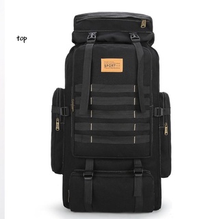 [In-Stock] nuevo viaje al aire libre montañismo bolsa mochila mochila de gran capacidad bolsa de lona 80L mochila
