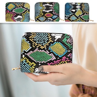 Bolsas portátil de las mujeres Serpentine Mini cartera de cuero cremallera corta embrague tarjeta bolso bolso (4)