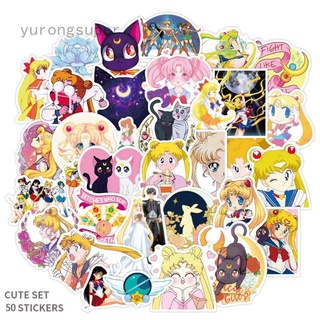 50 pegatinas de anime lot sailor moon lindo de dibujos animados maleta pegatina