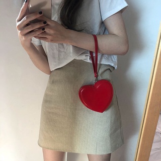 inlove moda amor en forma de bolso de las mujeres coreanas mini bolso de cuero bolso de embrague